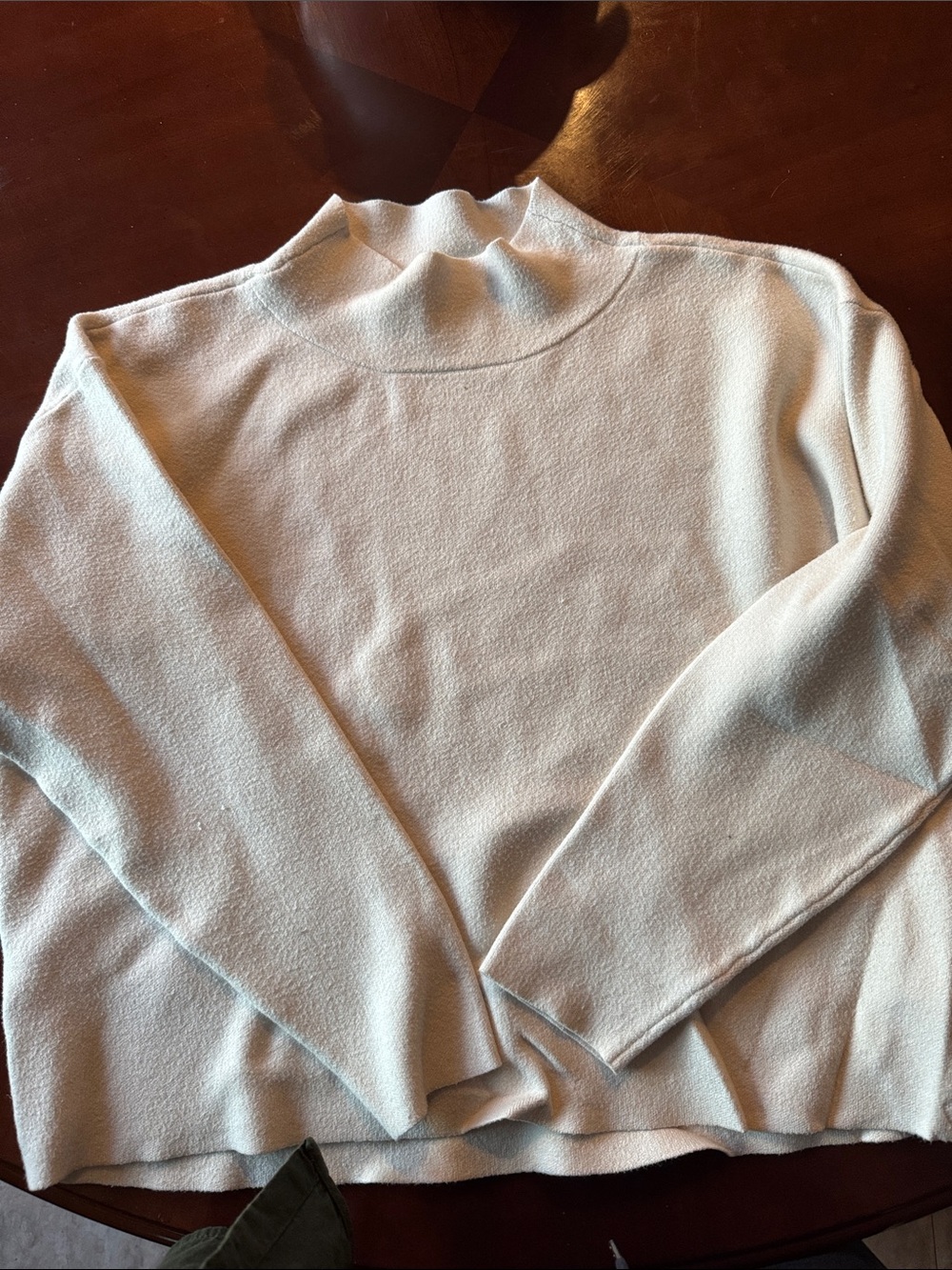Maeve Cream Mock Neck Sweater